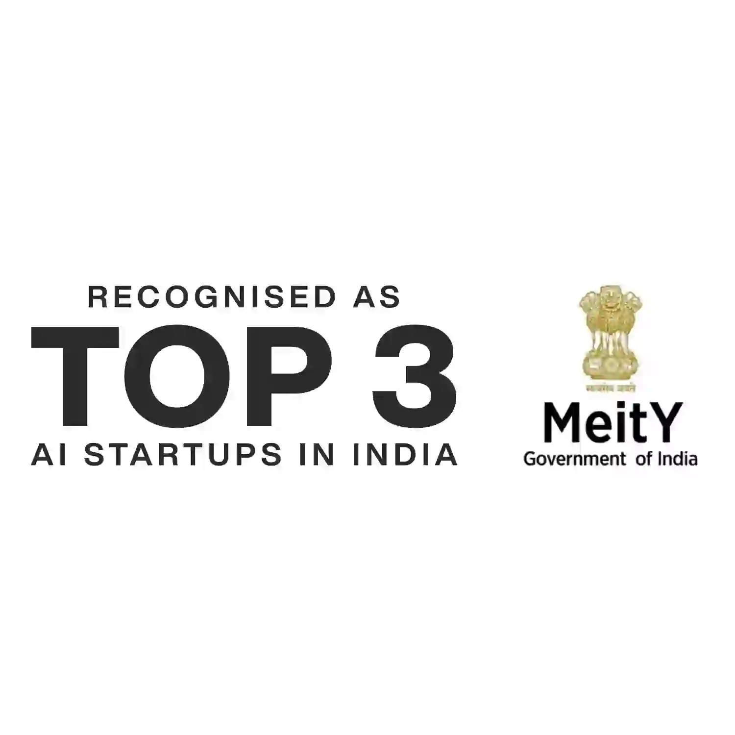 Recognized by MeitY as One of India’s Top 3 AI Startups Logo