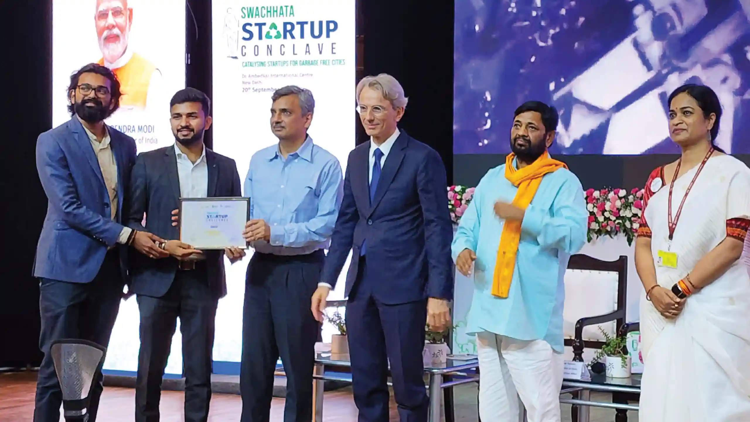 Awarded the Swachhata Startup Challenge, by the Government of India